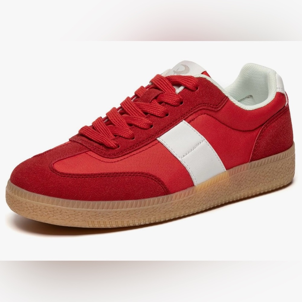 Classic Red and White Womens Sneakers